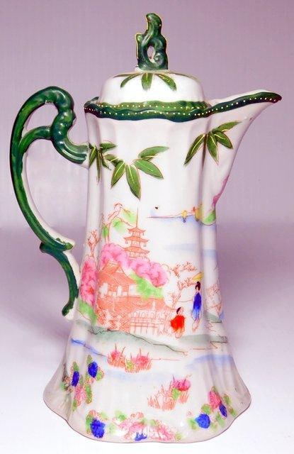 Antique Nippon Chocolate Pot Hand Painted Porcelain, Japan (1 of 14)