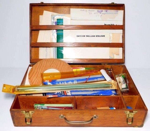 Quality Wooden Box Filled with Knitting Supplies (1 of 10)