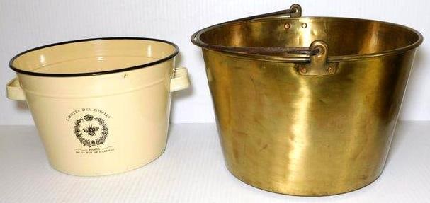 Brass Bucket with Hand-forged Handle, Bucket and Slate (1 of 10)
