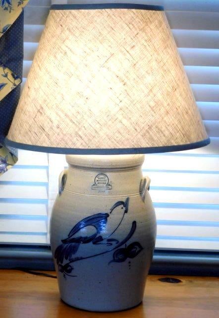 Rowe Pottery Works Pair of Crock-style Table Lamps (1 of 14)