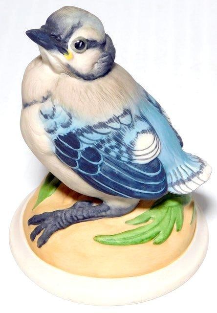Boehm Baby Blue Jay No. 436 Porcelain Figurine (1 of 5)