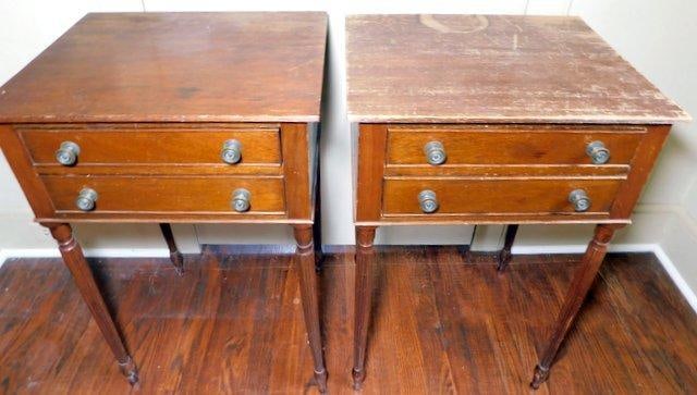 Pair of Small Two-drawer Side Tables/Nightstands (1 of 12)