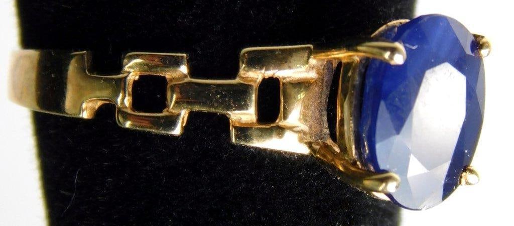 10K Gold Plated Ring w/ Topaz (1 of 4)