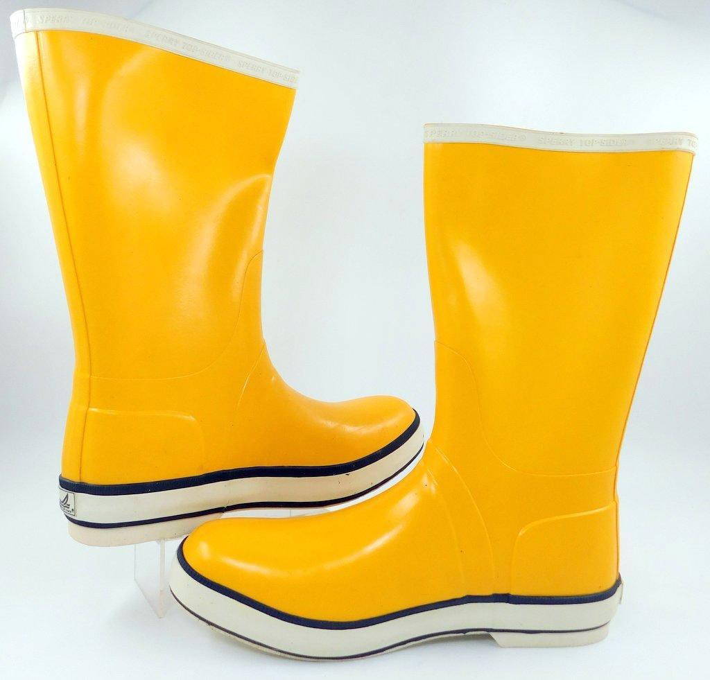 sperry yellow rain boots