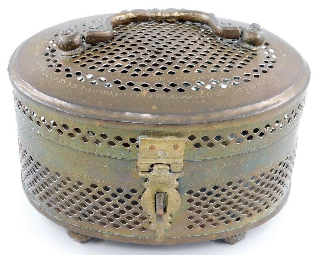 Vintage Solid Brass Perforated Cricket Box (1 of 15)