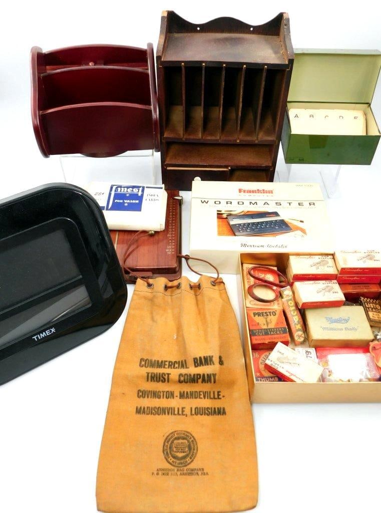 Pair of Desktop Organizers, Office Supplies, Wordmaster, Casio Printing Calculator and More (1 of 14)