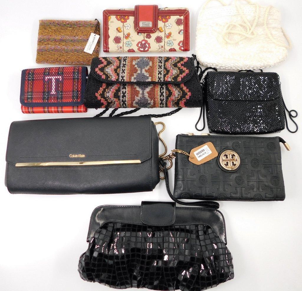 Collection of Nine Designer Beaded Handbags Including Tory Burch and Calvin Klein (1 of 8)