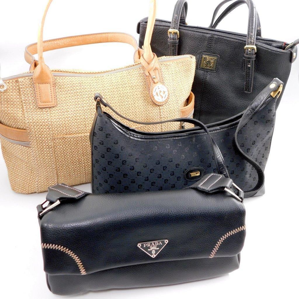 Collection of Handbags Including Prada, Pierre Cardin, and Others (1 of 9)