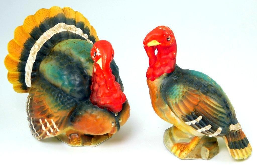 Pair of Ceramic Turkey Salt and Pepper Shakers (1 of 7)