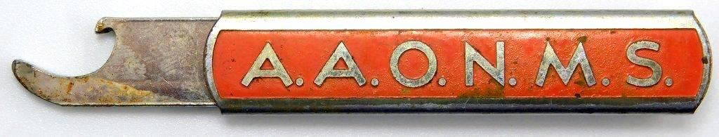 1933 A.A.O.N.M.S Shriners Atlantic City N.J. Souvenir Sliding Bottle Opener (1 of 5)