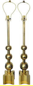 Pair of Tommi Parzinger Designed Stiffel Brass Table Lamps (1 of 11)