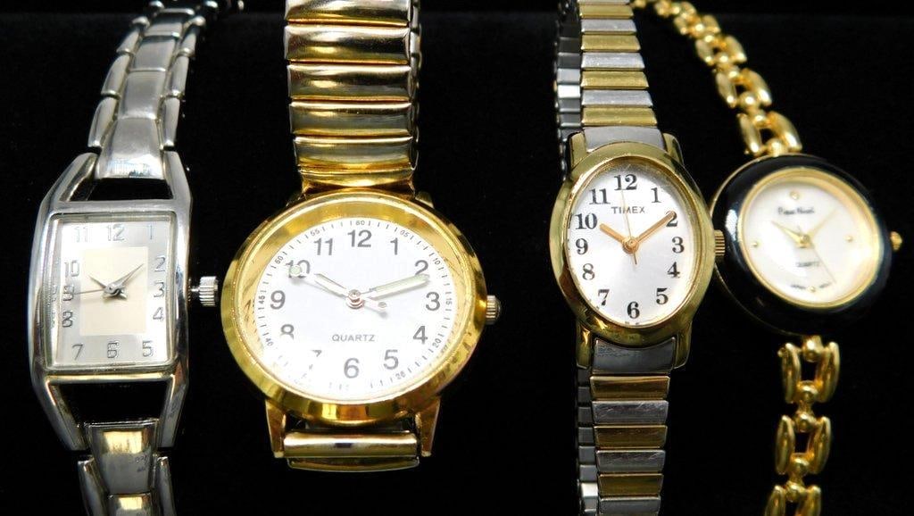 Gouping of 4 Women's Quartz Watches: Timex, Pierre Nicol, and Others (1 of 13)