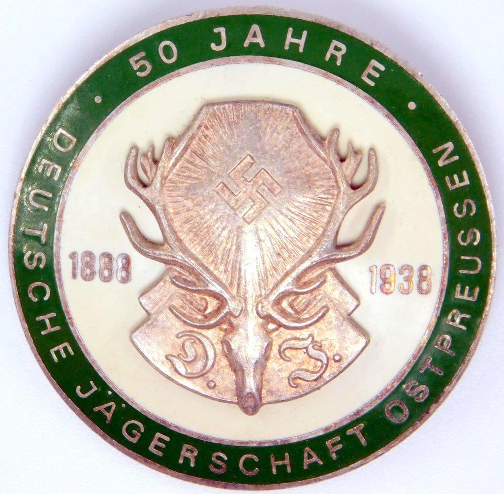 50-Year 1888  1938 Hunting Deutsche Jagerschaft DJ Badge (1 of 2)