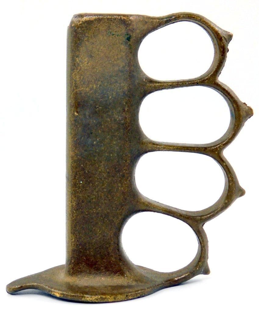 US World War I 1918 Brass Knuckle Combat Trench Knife Handle (1 of 7)