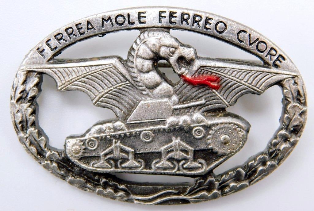 Italian German World War II Panzer Tank Korps Drivers Dragon Badge. (1 of 3)