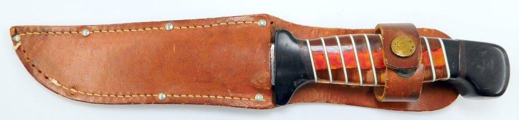 US WWII Theater Made Combat Fighting Knife and Scabbard (1 of 13)