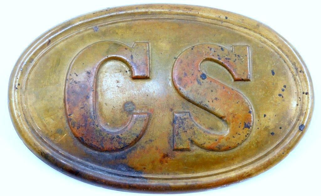 Confederate States CS Civil War Cartridge Box Plate (1 of 4)
