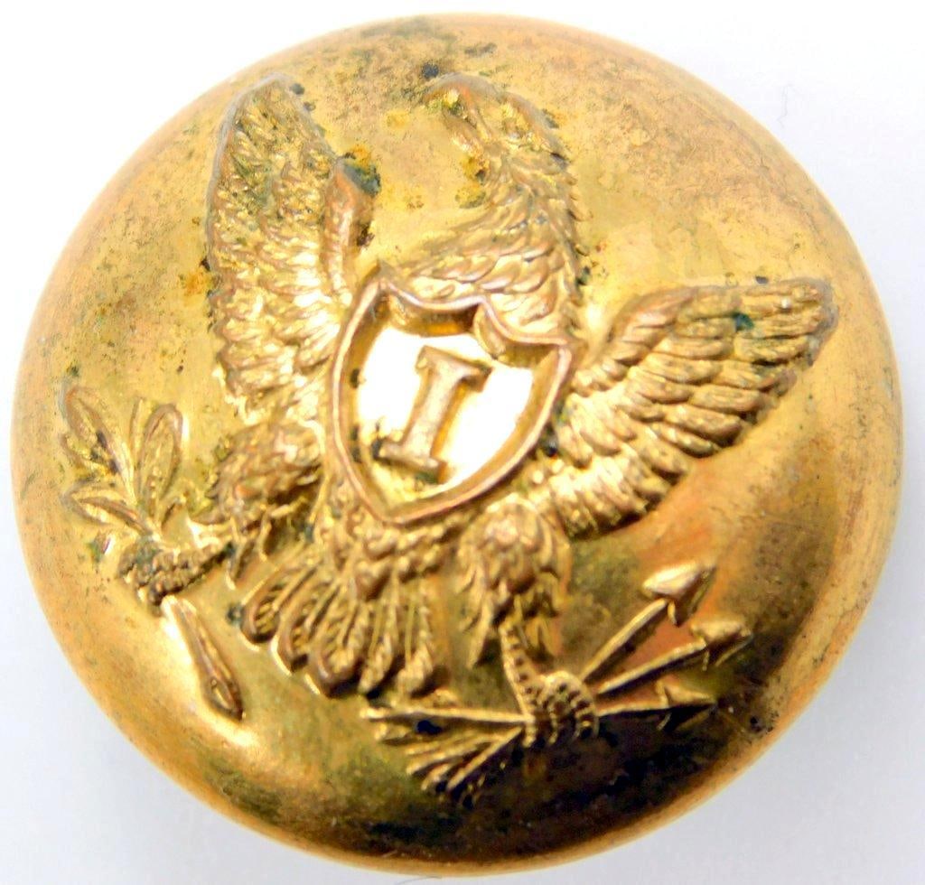 US Civil War Union Army INFANTRY Officer Tunic Eagle Button (1 of 3)
