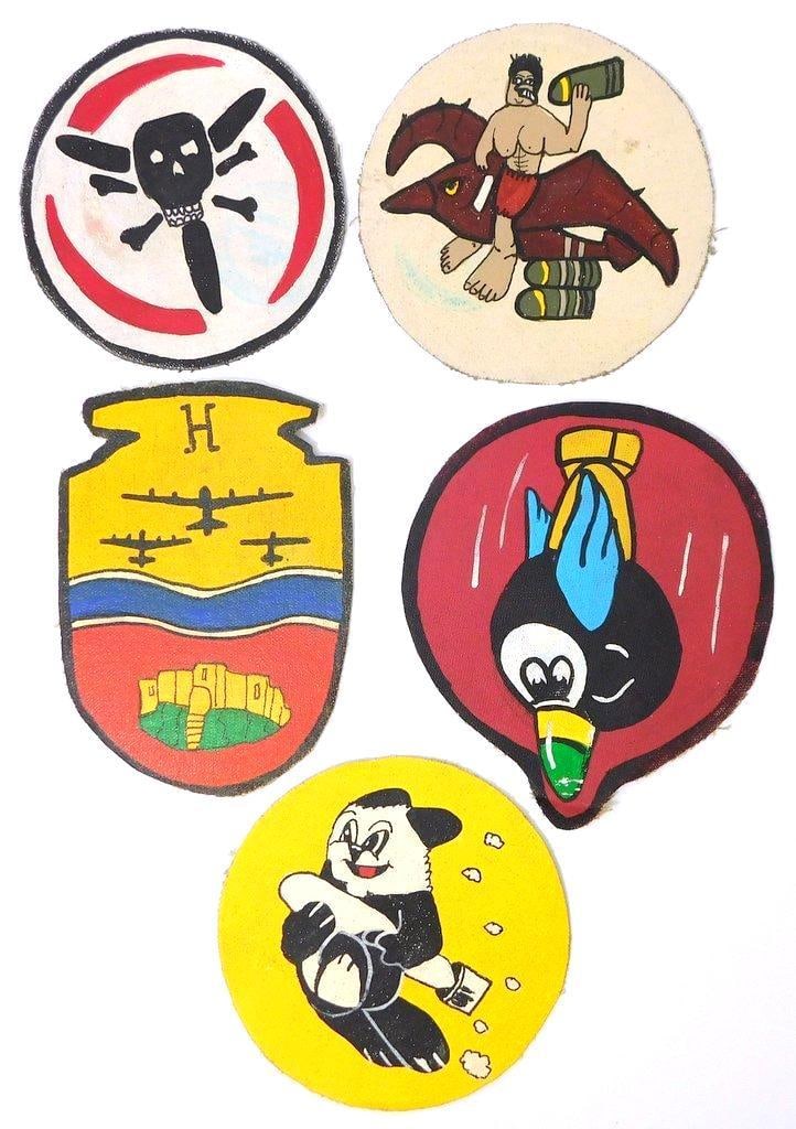USAAF WWII Army Air Force RKO Movie Studio Squadron Patches, Five (5) (1 of 11)