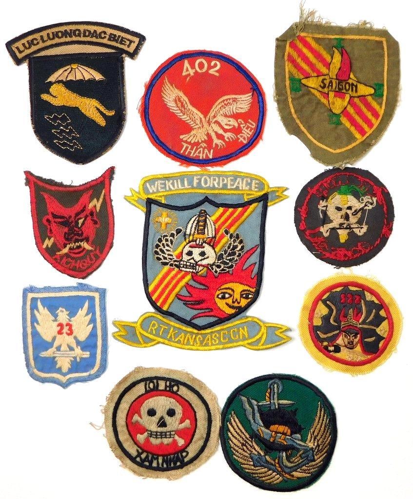 Vietnam Era South Vietnamese Army Ranger Shoulder Patches, Ten (10) (1 of 16)