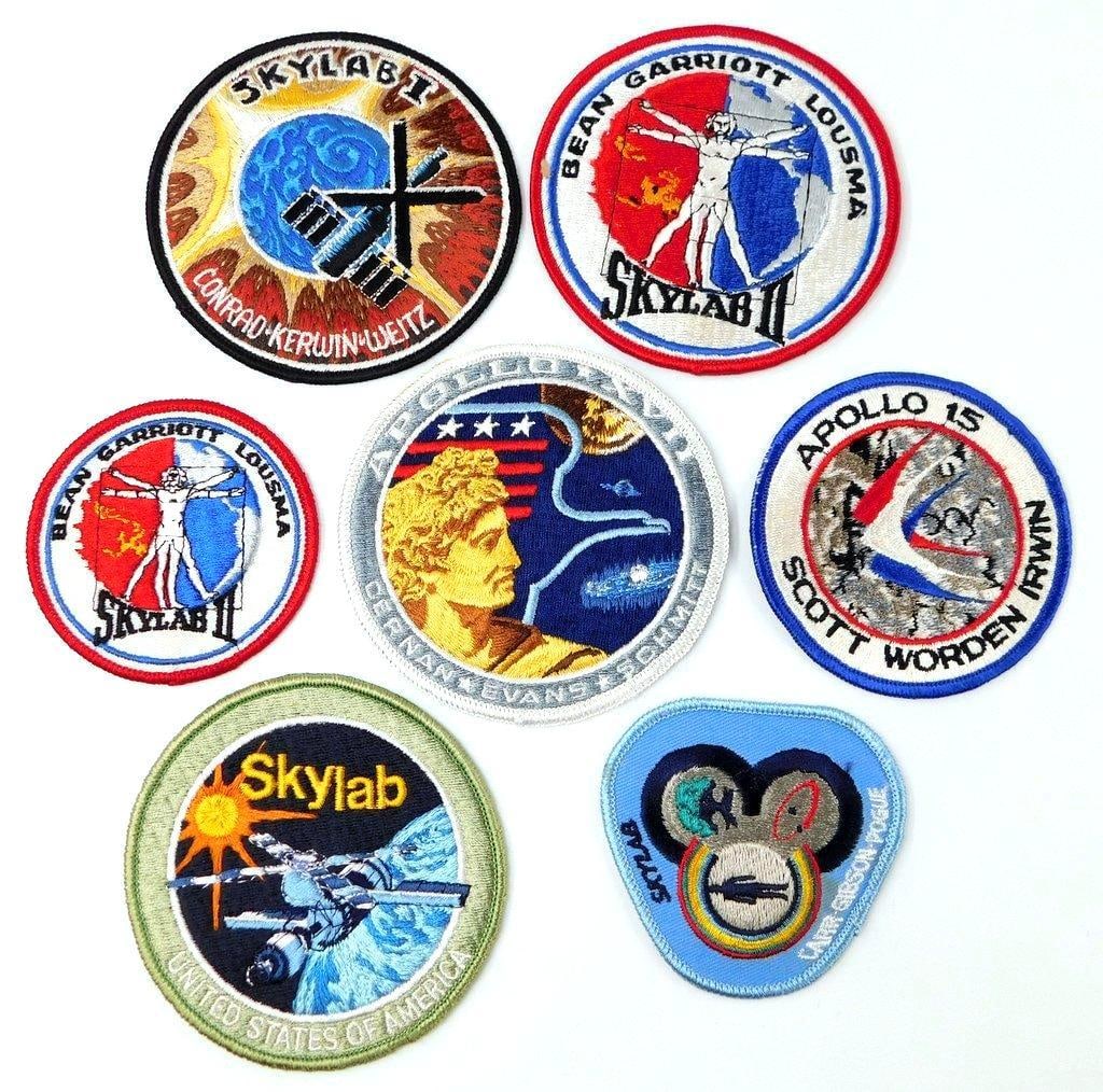 NASA Apollo/Skylab Astronaut Space Moon Patches, Seven (7) (1 of 9)