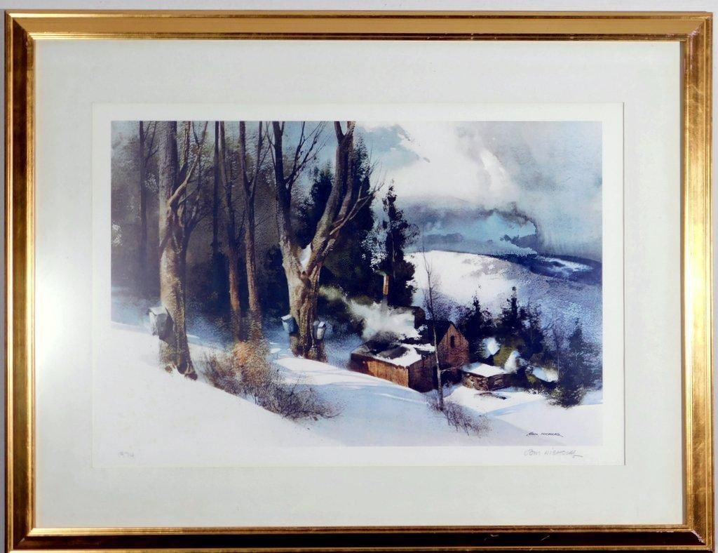 Listed Artist Tom Nicholas Signed, Dated Framed Print (1 of 8)