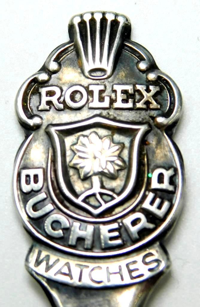 Rolex Bucherer Watches St. Moritz Souvenir Silver Plated Spoon (1 of 6)