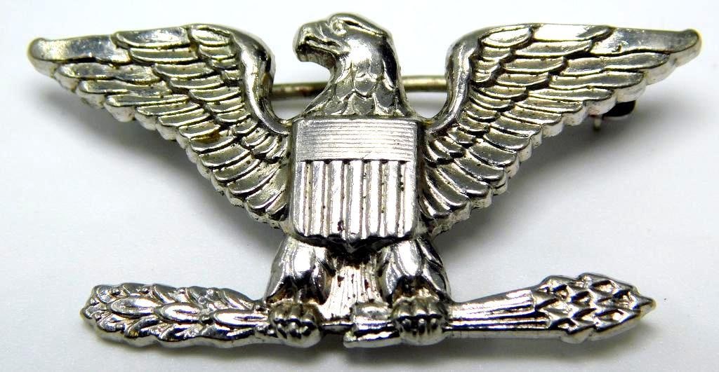 U.S. Military Colonel Eagle Insignia Pin, Sterling Silver (1 of 2)