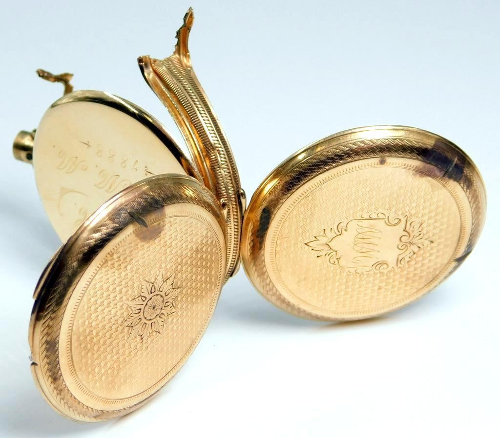 14K Gold 19th Century Pocket Watch Case, Scrap (1 of 7)