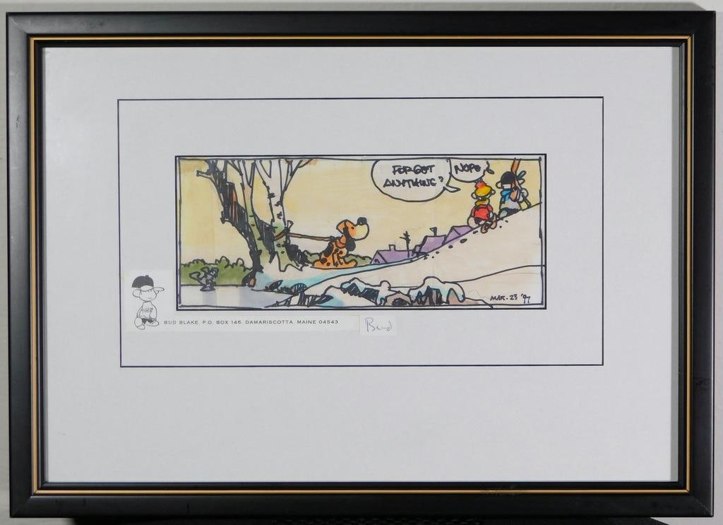 Original Budd Blake Tiger Cartoon, Signed and Framed (1 of 7)