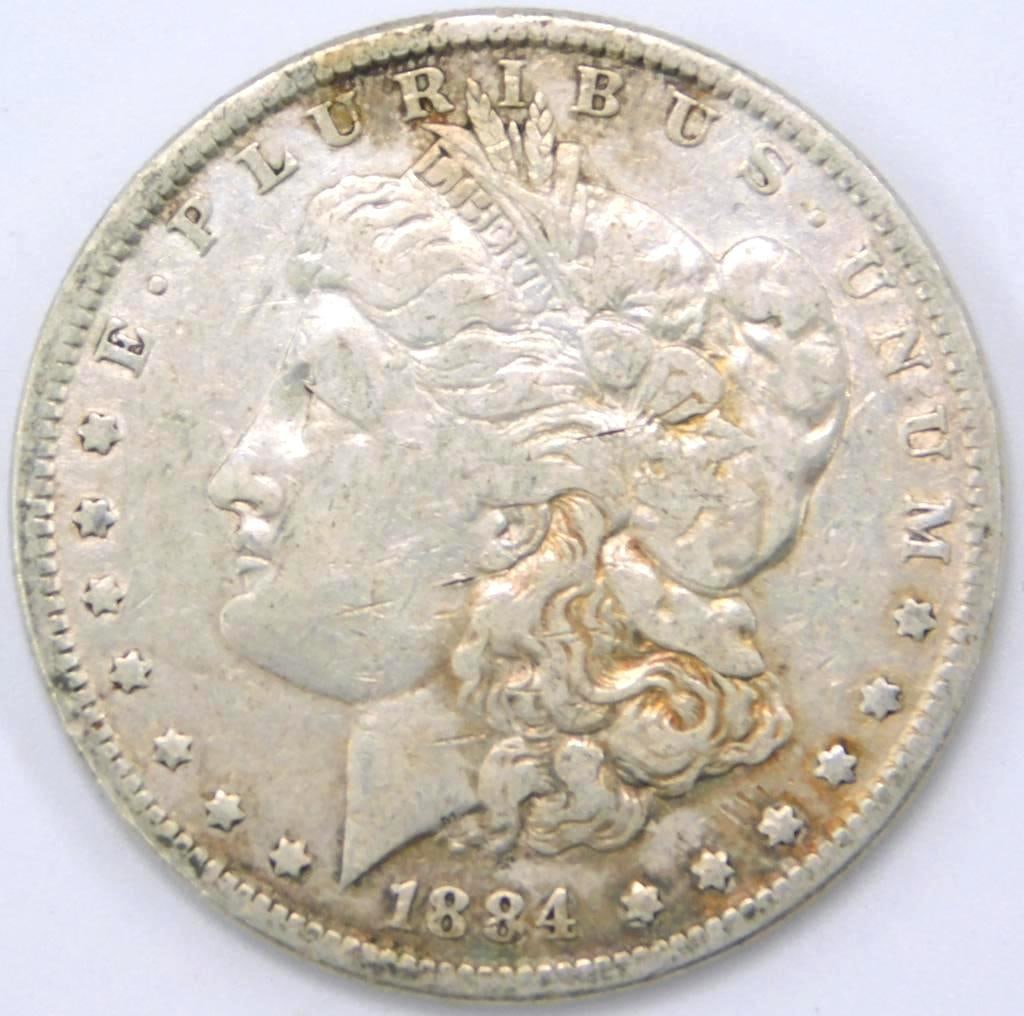 1884 Morgan Silver Dollar Coin (1 of 2)