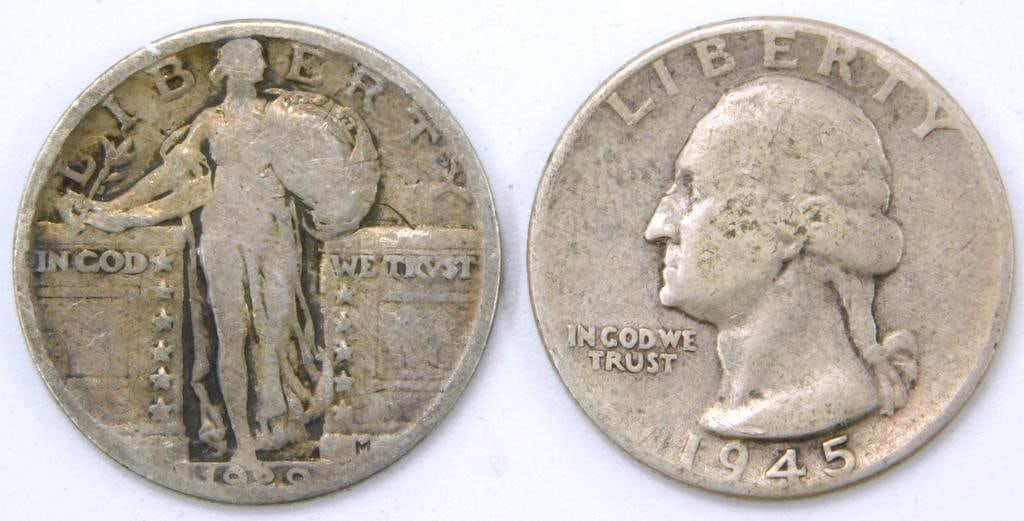 Two Silver U.S. Quarters (1 of 2)