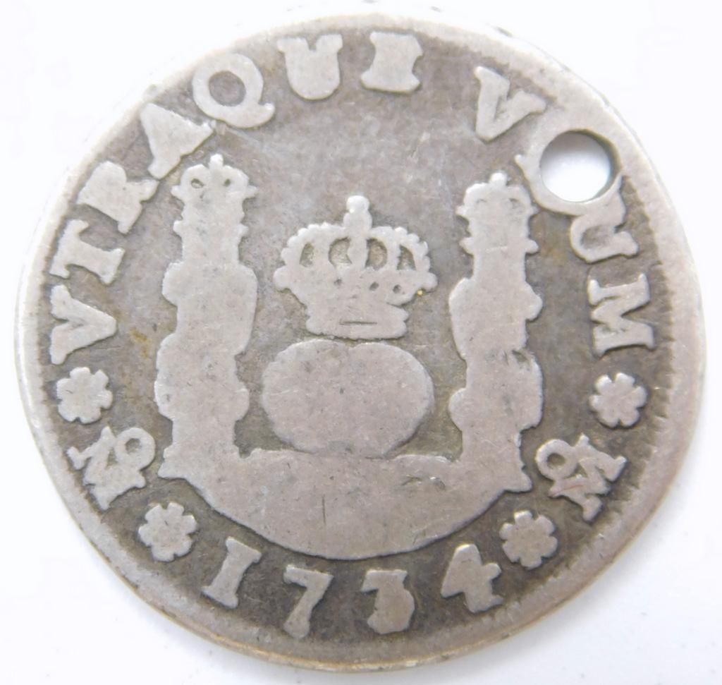 Felipe V 1 Real, 1734 Silver Coin (1 of 2)