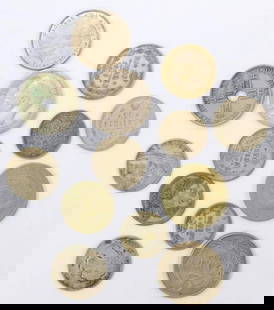 Worldwide Mixed Coins Including 20th Century Examples: 13 various coins from multiple countries, predominantly international 20th century coins View all of the photos for best idea on what they are including condition Coins include denominations such as 2