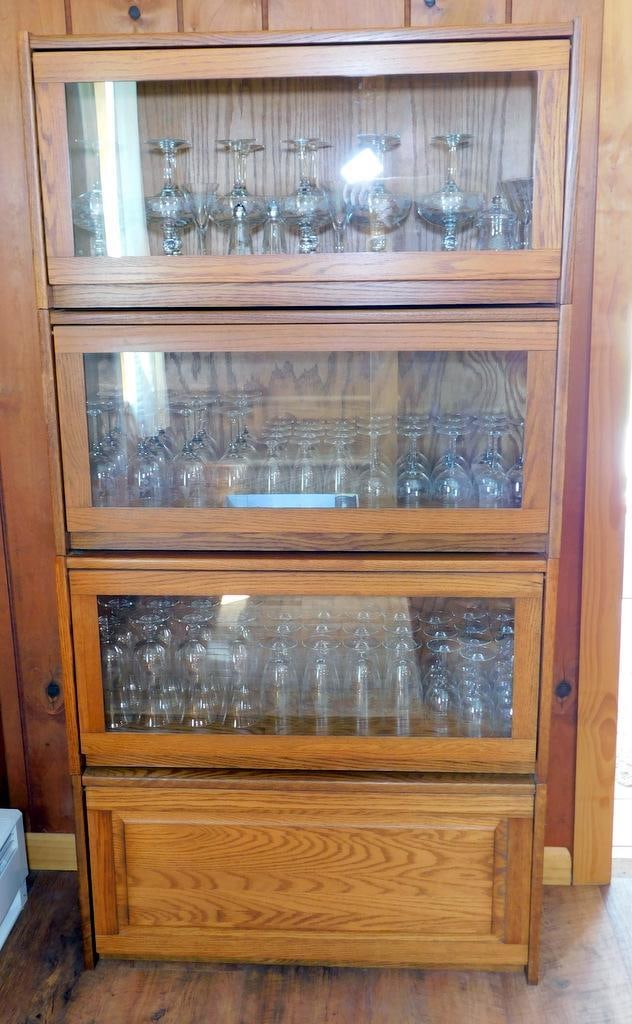 Oak Stackable Barrister Bookcase w/ Glass Doors (1 of 11)