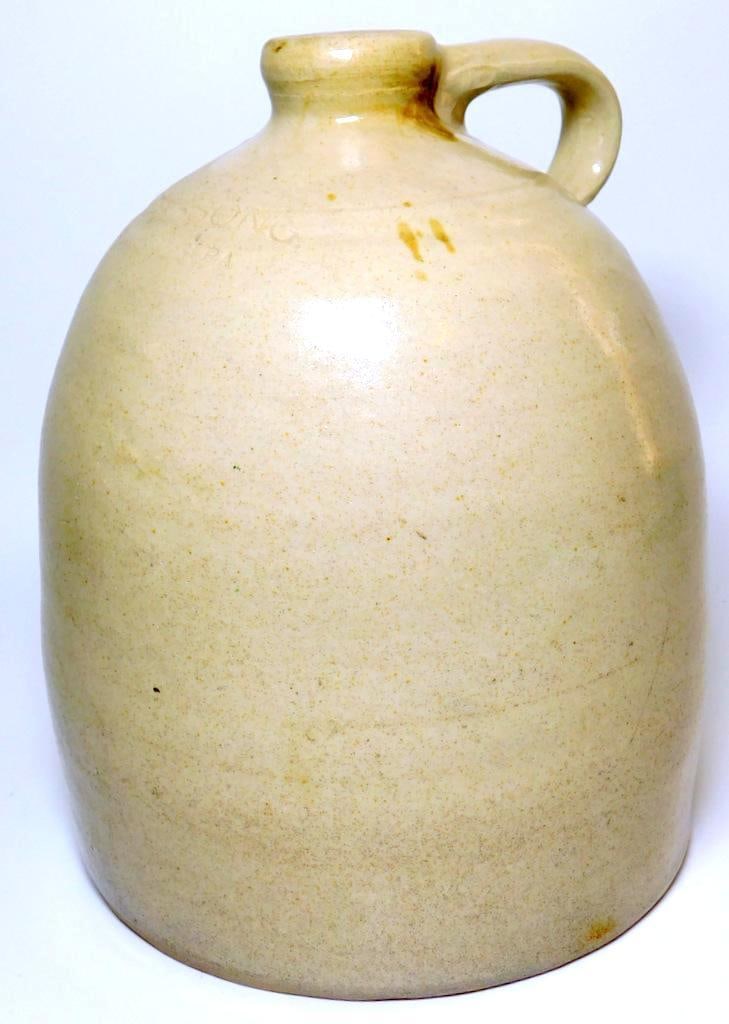 Stoneware Whiskey Jug by A.L. Hyssong, Bloomsburg, PA (1 of 7)