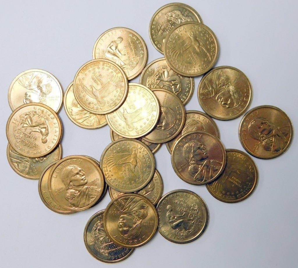 Sacagawea and Native American $1 Coins in Mixed Dates, 25 Pieces - 6
