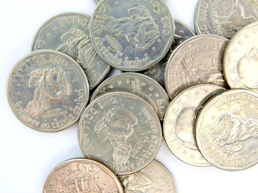 Susan B. Anthony One Dollar Coins - Mixed Dates, 14 Pieces - 2