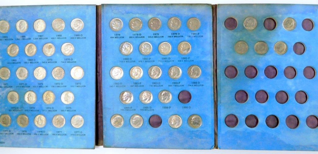 Roosevelt Dimes Coin Collection in Whitman Folders - 7