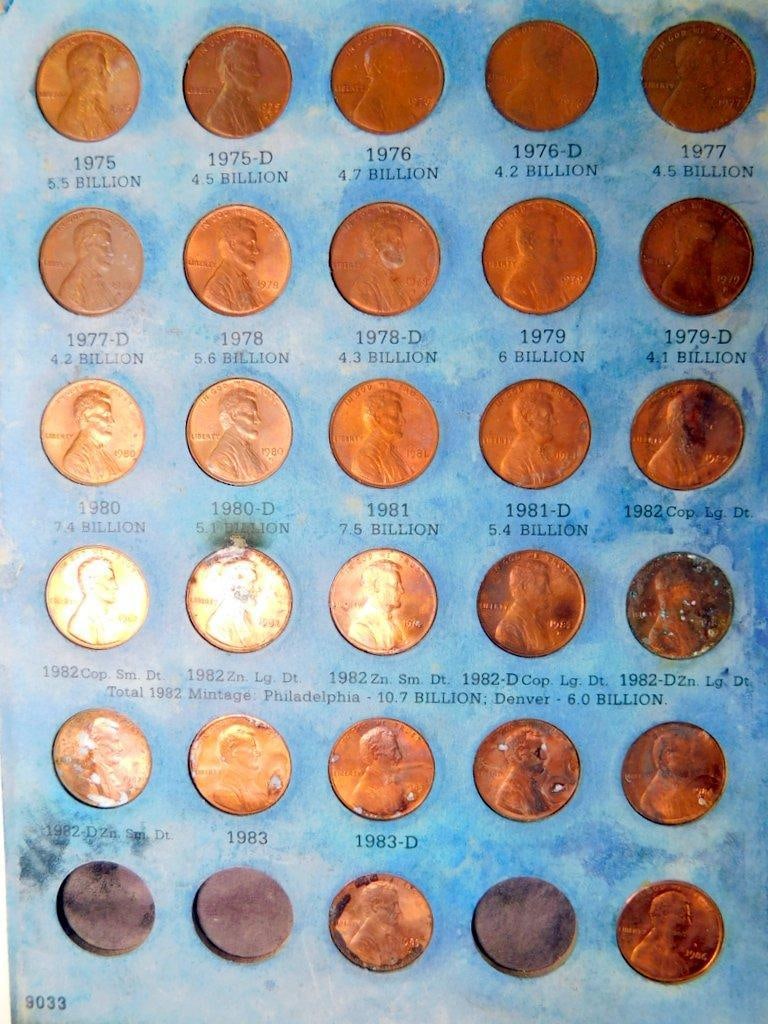 Lincoln Cents in Three Folders, Various Years and Mint Marks - 11