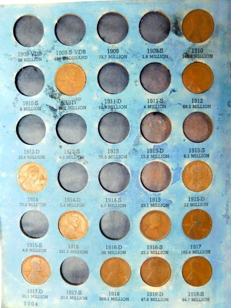 Lincoln Cents in Three Folders, Various Years and Mint Marks - 5