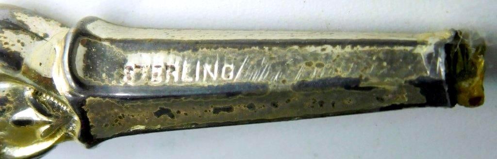 Sterling Silver and Mother-of-Pearl Shriners Scimitar Sword and Sterling Button Hook - 3