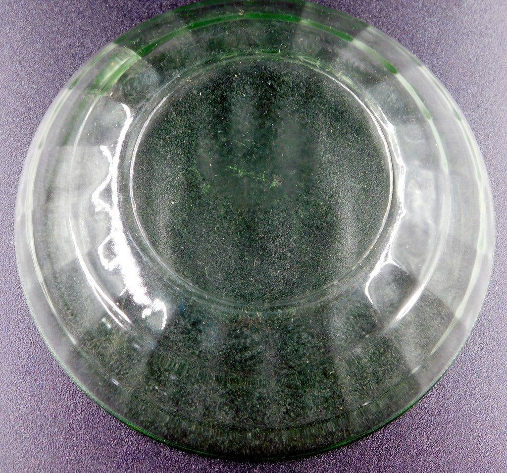 Green Uranium Glass Bowls w/ Ribbed Design, (2) - 6