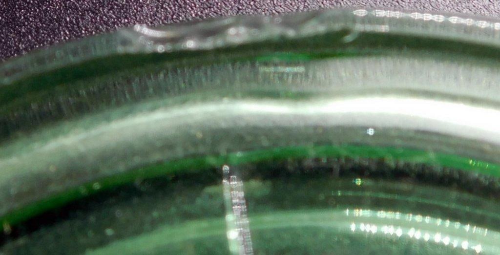 Set of Four Green Depression Uranium Glass Coasters - 9