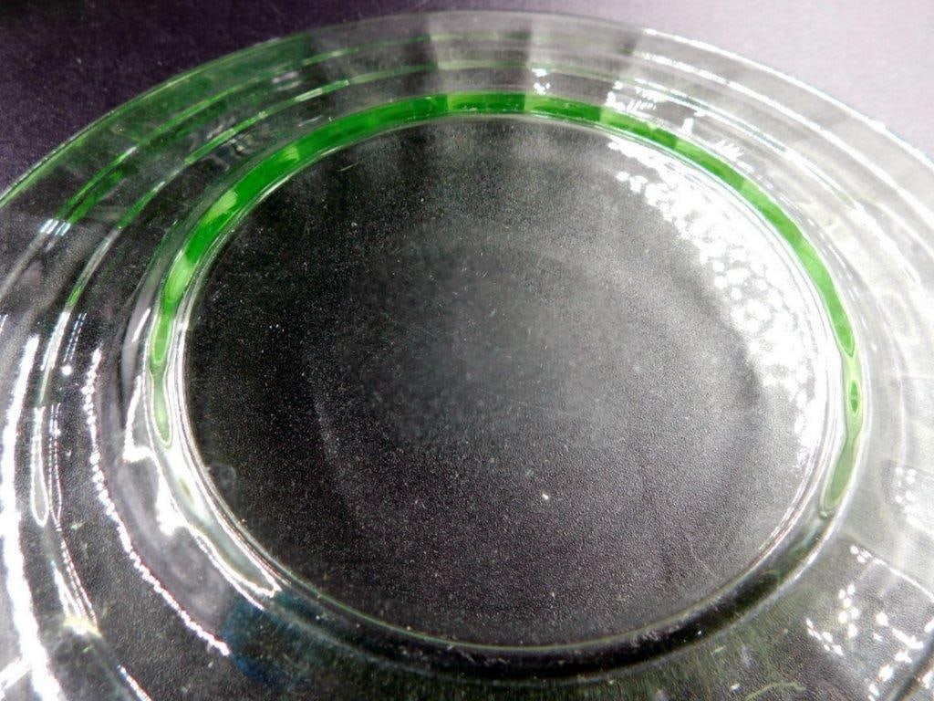 Uranium Glass Luncheon Plates, (5) - 7