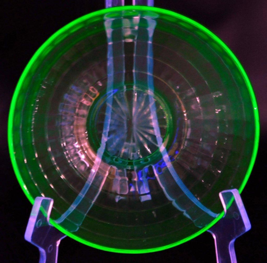 Vaseline Depression Glass Bowl - 3