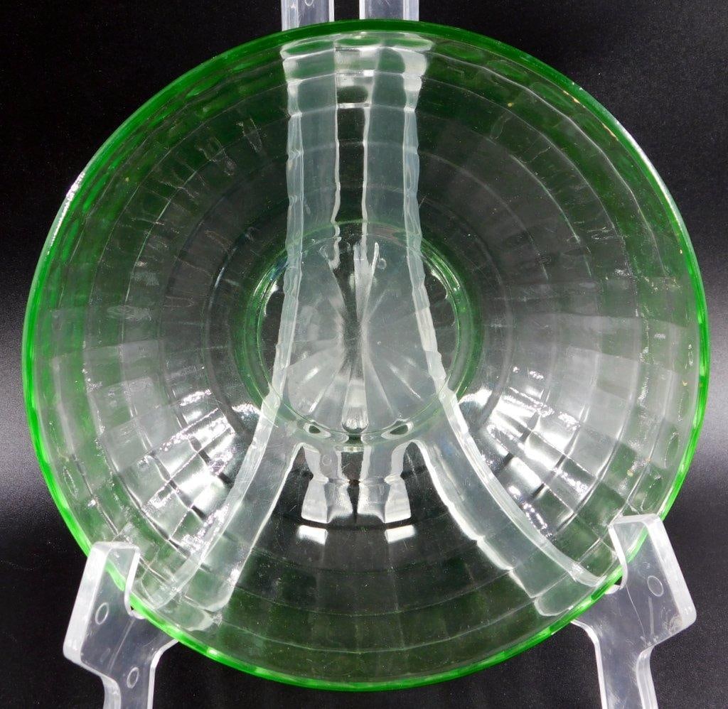 Vaseline Depression Glass Bowl - 5