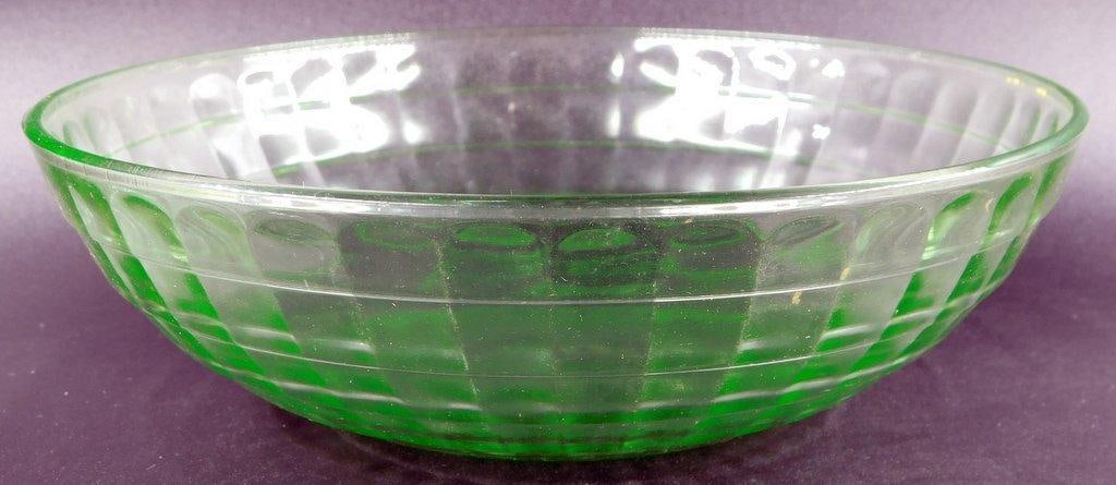 Vaseline Depression Glass Bowl - 6