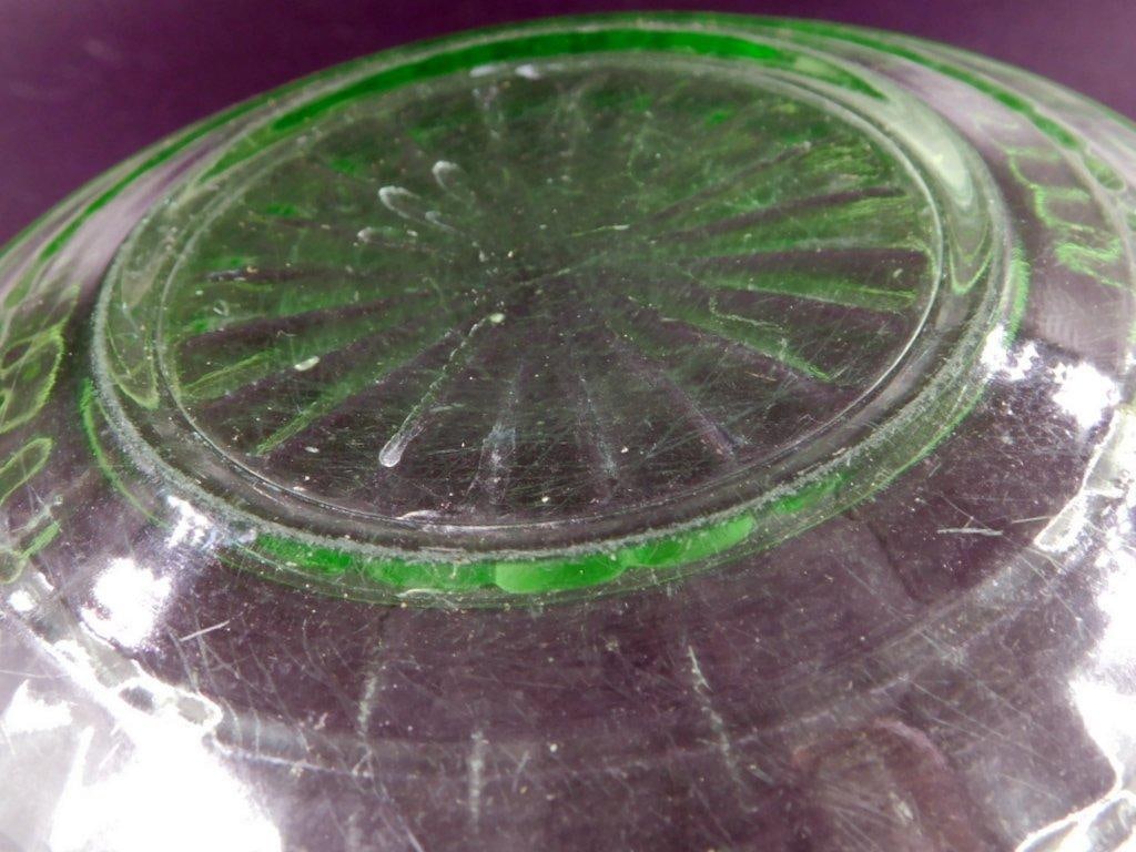 Vaseline Depression Glass Bowl - 8