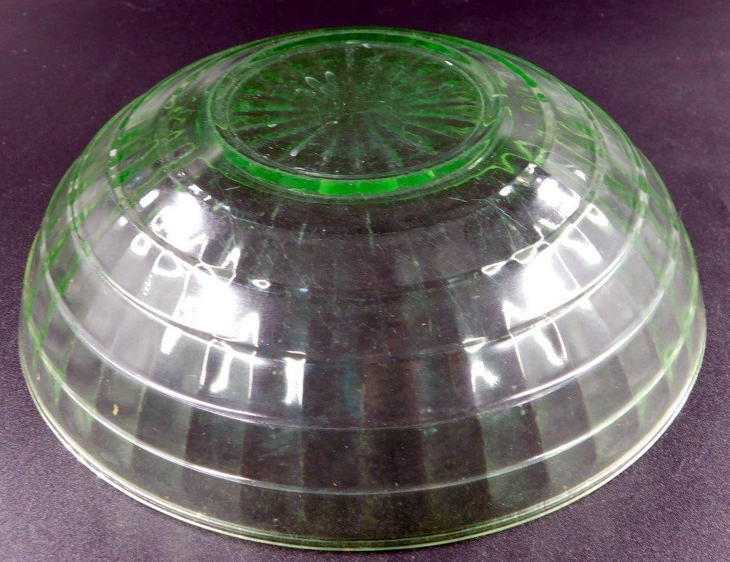 Vaseline Depression Glass Bowl - 9